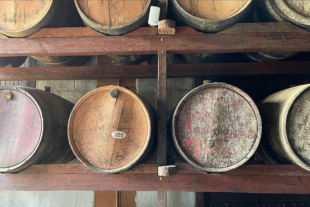 Barrels along the bourbon trail.