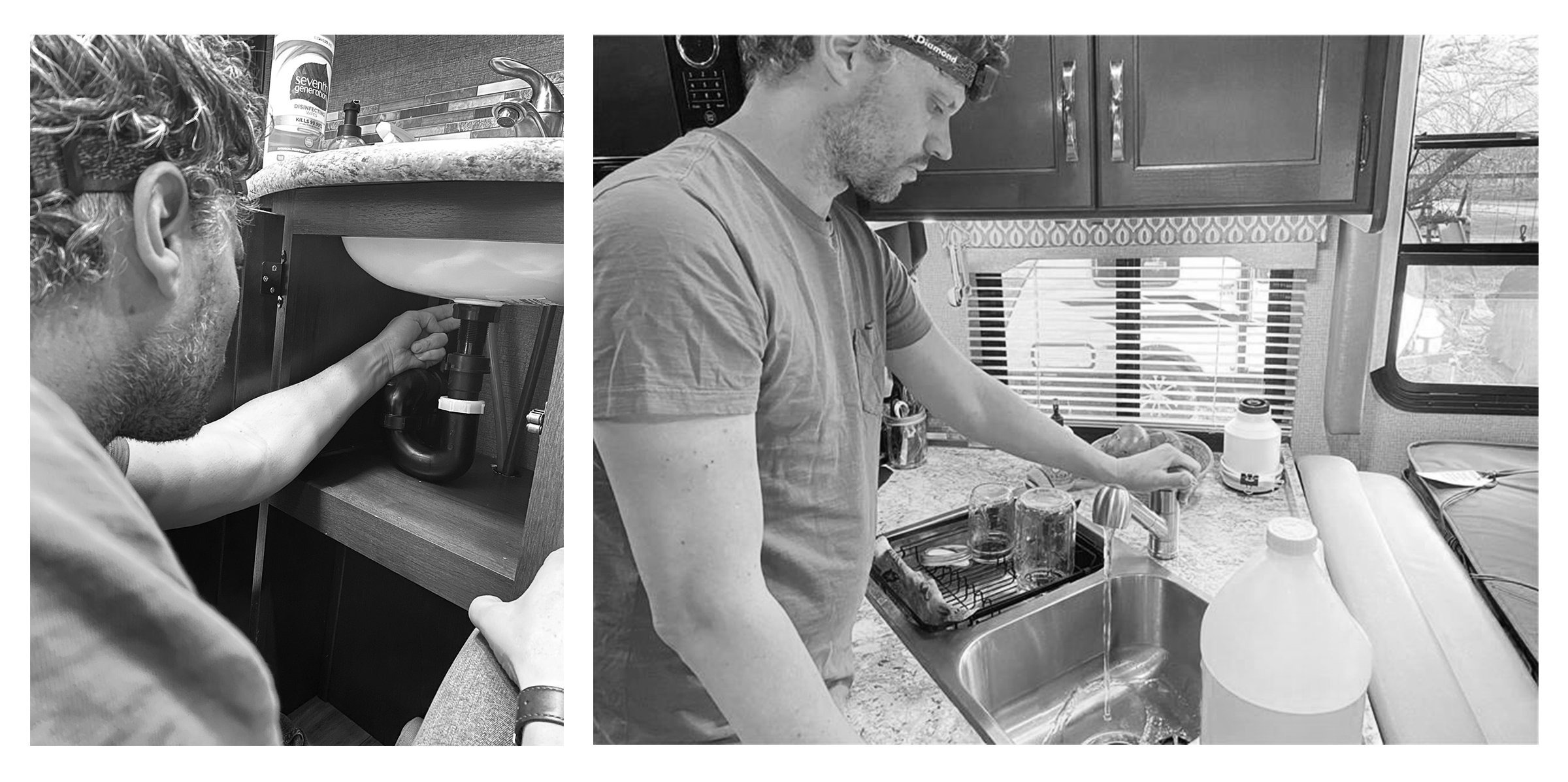 Winterization at kitchen sink