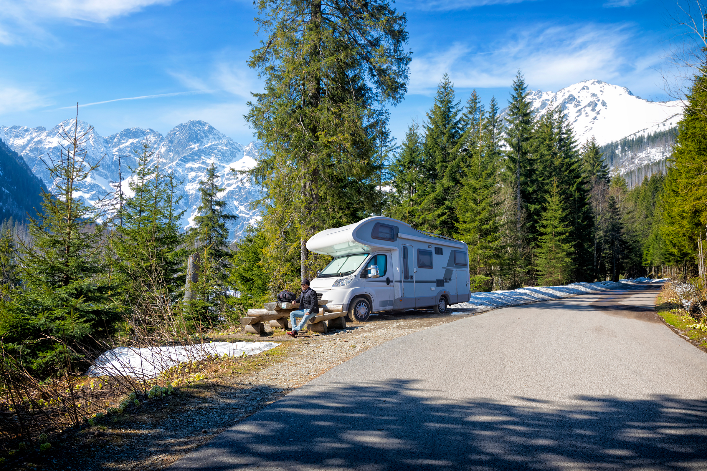 RV in snow