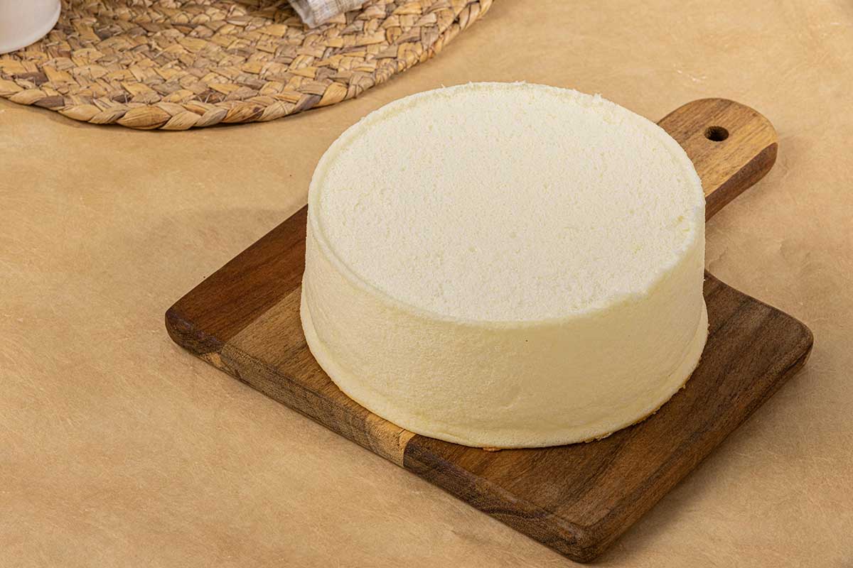 Artisanal cheese ready to serve.