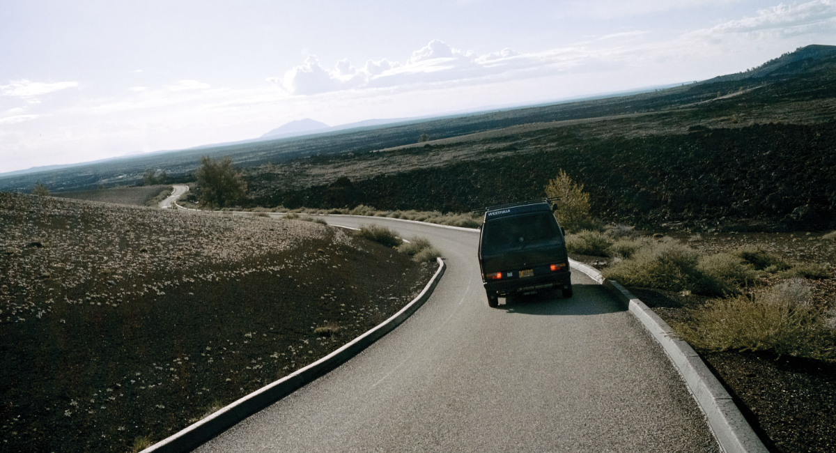 Campervan on highway