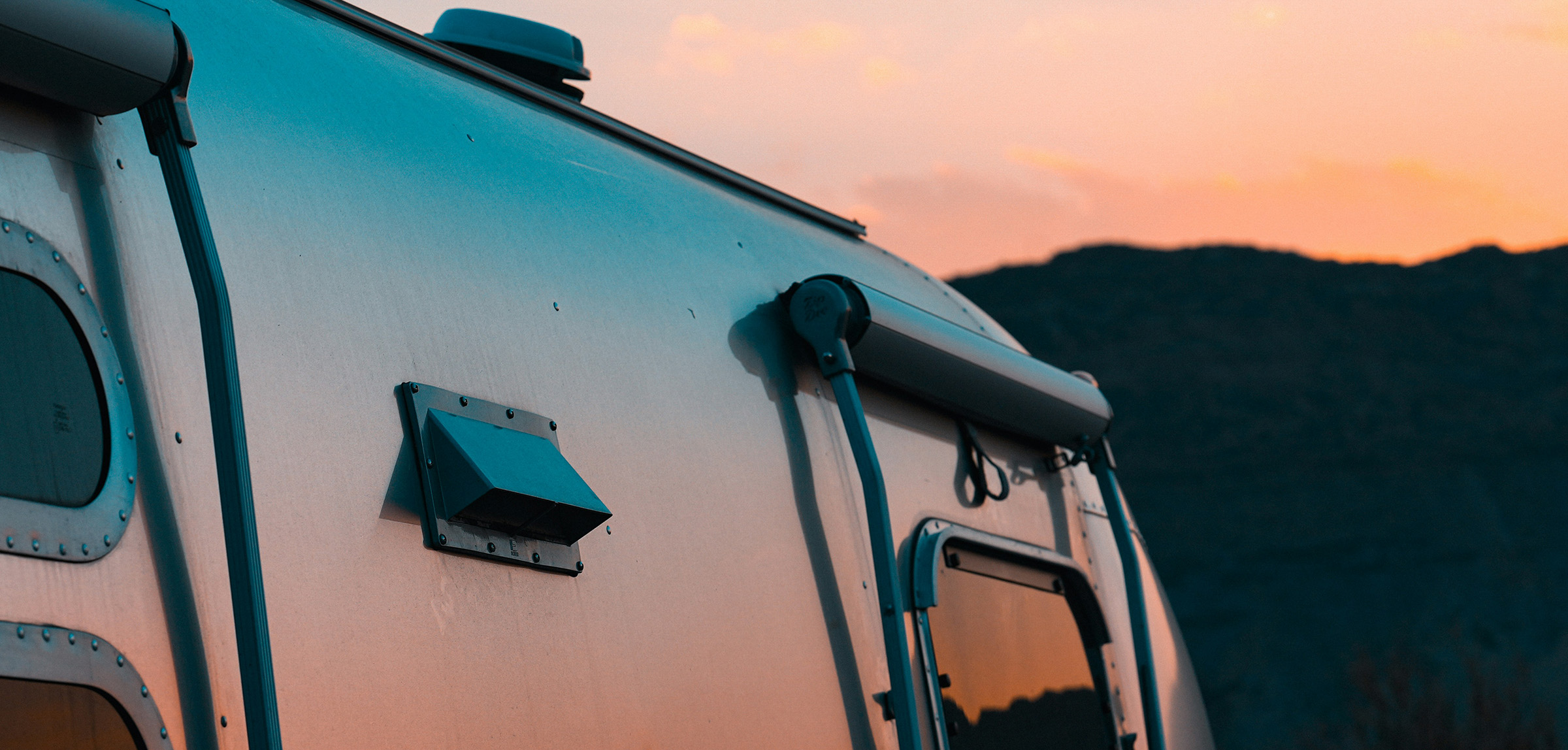 Airstream at sunset