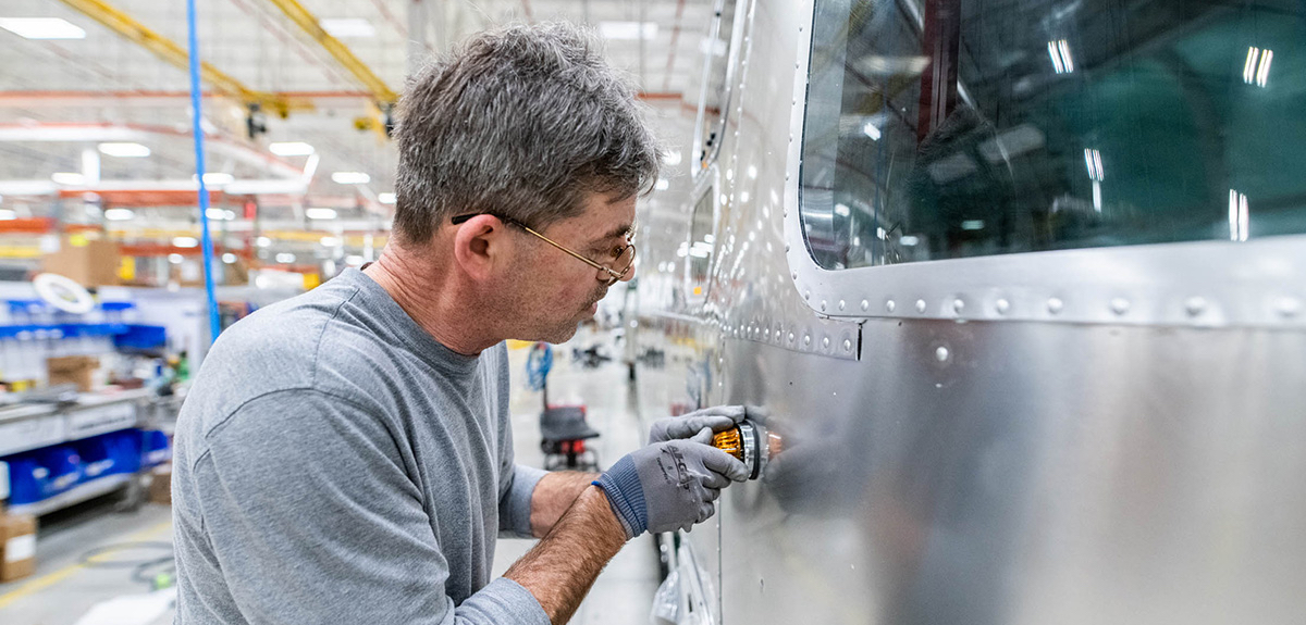 Airstream travel trailer factory