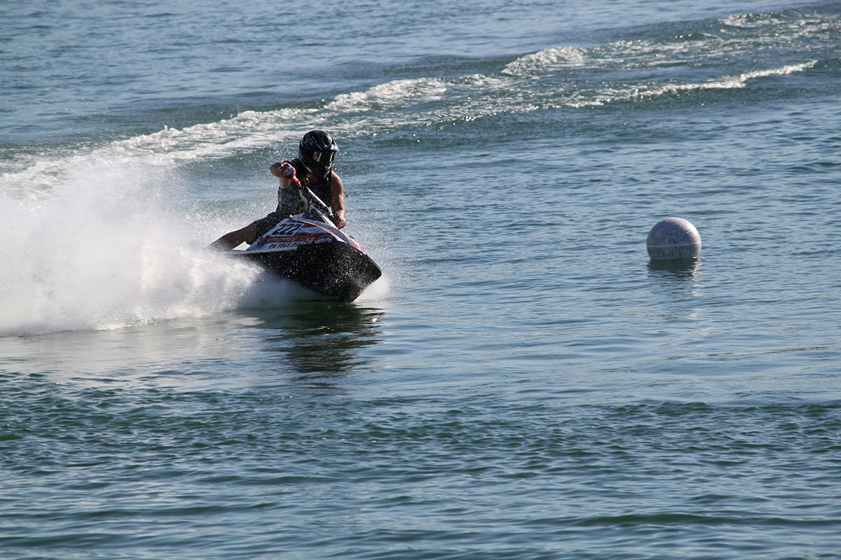 Jet ski taking a turn on Lake Havasu