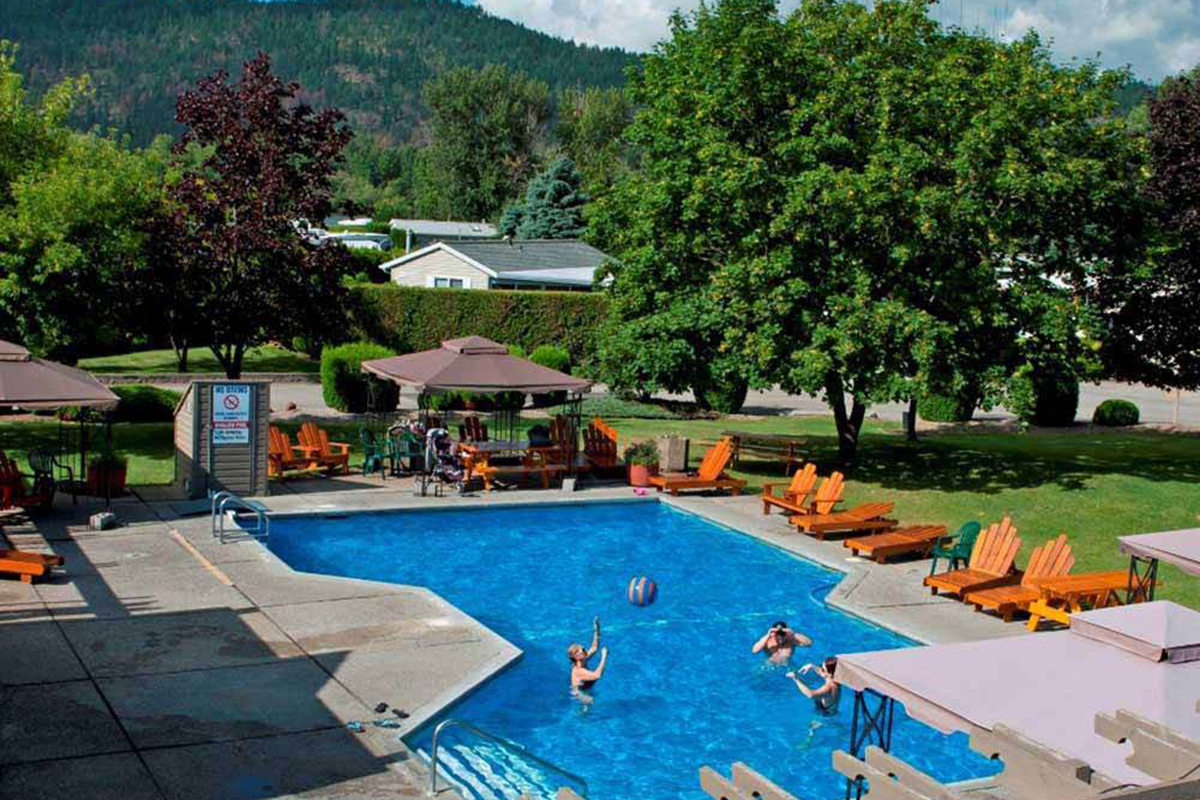 Swimmers in a pool.