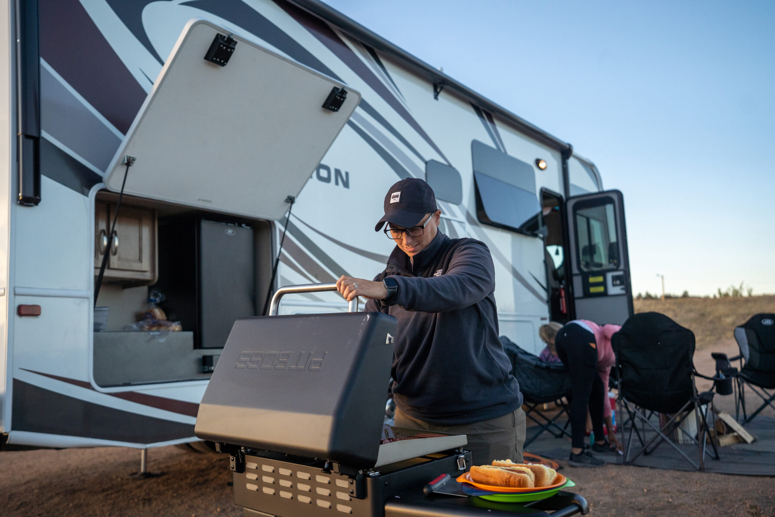 Tailgating at a campsite