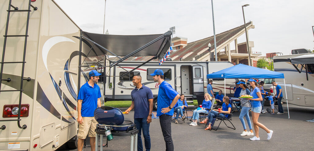 Fans at a tailgate