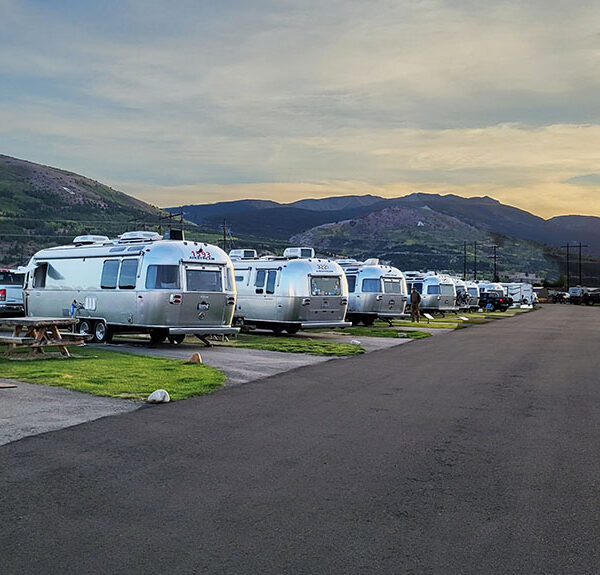 Row of Airstream Trailers