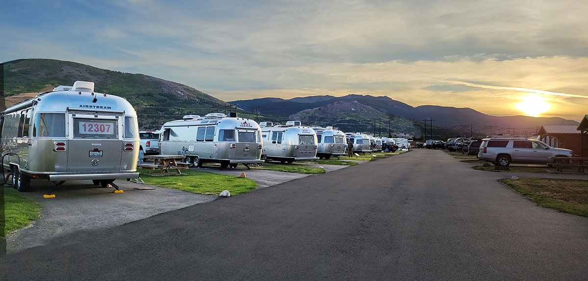 Row of Airstream Trailers